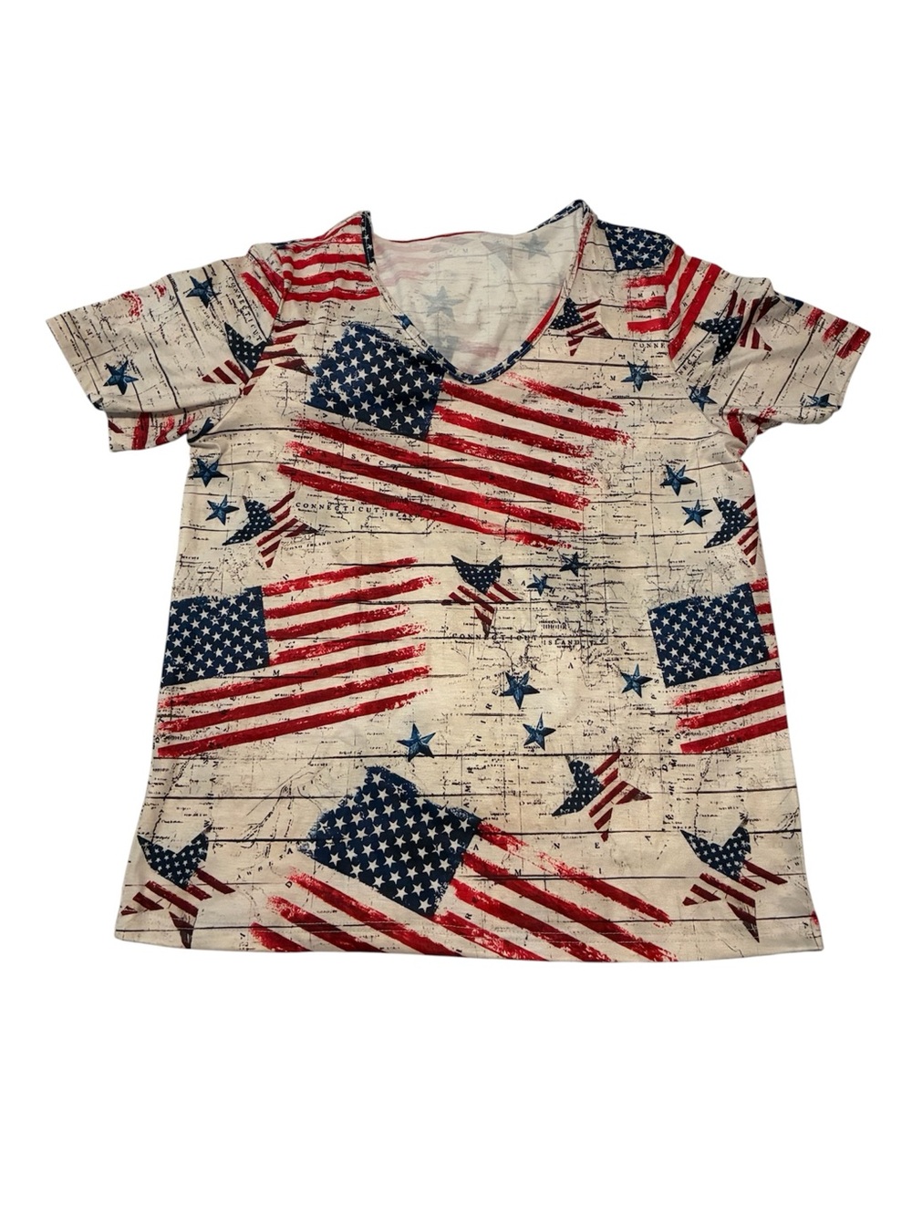 USA Patriotic Women’s Blouse Size L